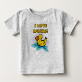 T-shirt Pour Bébé J'aime les canards (Devant)