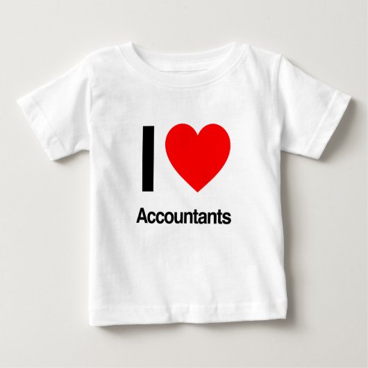 T-shirt Pour Bébé j'aime les comptables (Devant)