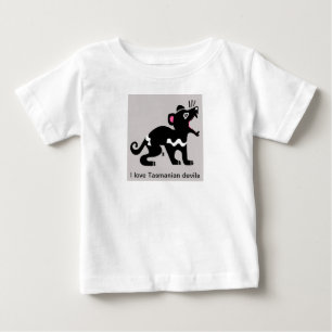 T-shirt Pour Bébé J'aime les diables de Tasmanie -Australie -Amoureu