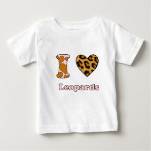 T-shirt Pour Bébé J'aime les léopards