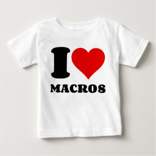 T-SHIRT POUR BÉBÉ J'AIME LES MACROS