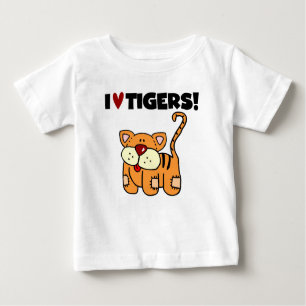 T-shirt Pour Bébé J'aime les tigres