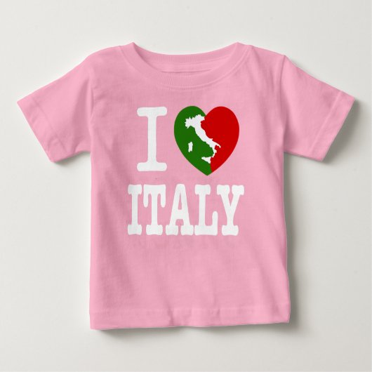 T-shirt Pour Bébé J'aime l'Italie (Devant)