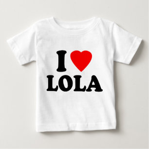 T-shirt Pour Bébé J'aime Lola