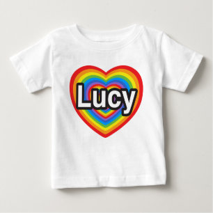 T-shirt Pour Bébé J'aime Lucy. Je t'aime Lucy. Cœur