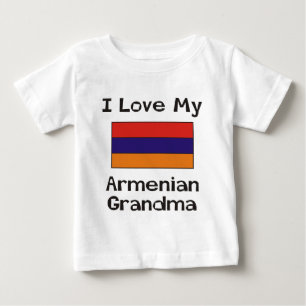 T-shirt Pour Bébé J'aime ma grand-maman arménienne