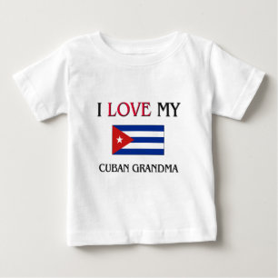 T-shirt Pour Bébé J'Aime Ma grand-mère cubaine