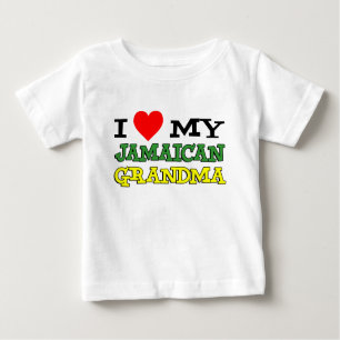 T-shirt Pour Bébé J'Aime Ma grand-mère jamaïcaine