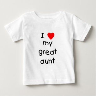 T-shirt Pour Bébé J'aime ma grande tante