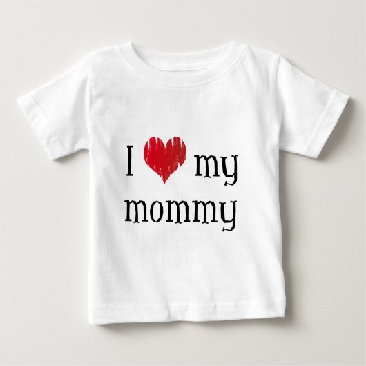 T-shirt Pour Bébé J'aime ma maman (Devant)