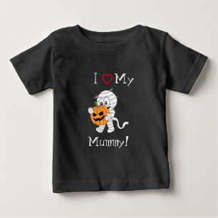 T-shirt Pour Bébé J'aime ma maman Happy Halloween mignonne maman gar