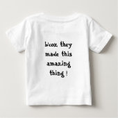 T-shirt Pour Bébé j'aime ma maman + papa (Dos)