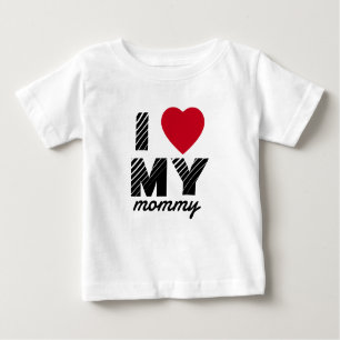 T-shirt Pour Bébé J'Aime Ma Mignonne Maman