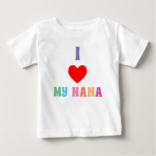 T-shirt Pour Bébé J'Aime Ma Nana