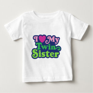 T-shirt Pour Bébé J'Aime Ma Soeur Twin