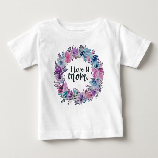 T-shirt Pour Bébé J'aime maman (Devant)