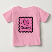 T-shirt Pour Bébé J'aime mamie T-Shirte mignon (Devant)