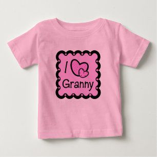 T-shirt Pour Bébé J'aime mamie T-Shirte mignon