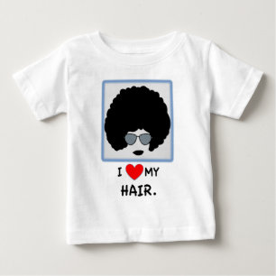 T-shirt Pour Bébé J'aime mes cheveux - Afro
