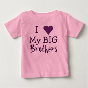 T-shirt Pour Bébé J'AIME Mes Grands Frères T