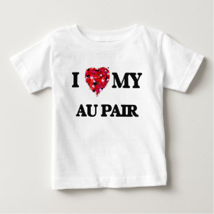 T-shirt Pour Bébé J'aime mes paires d'Au