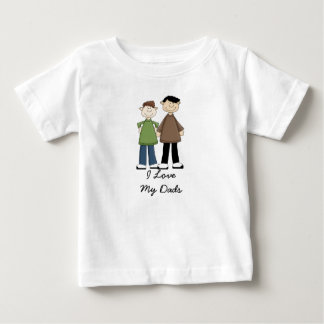 T-shirt Pour Bébé J'aime mes papas