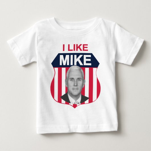 T-shirt Pour Bébé J'Aime Mike Shield (Devant)