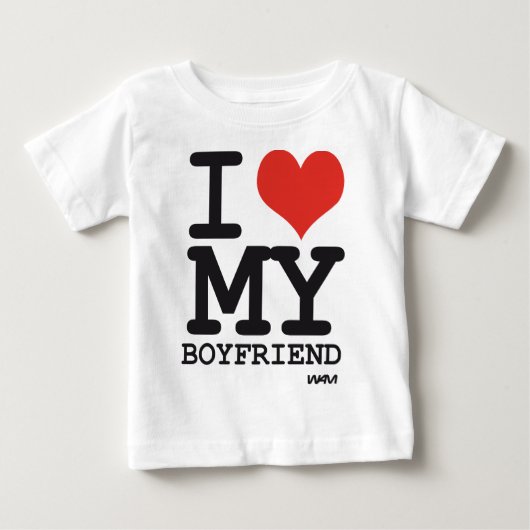 T-shirt Pour Bébé j'aime mon ami (Devant)