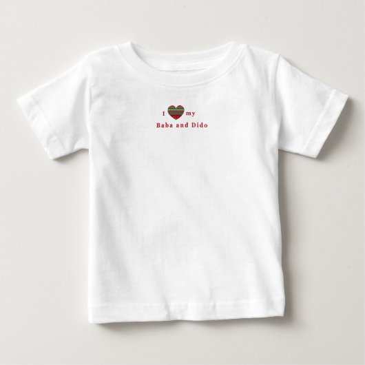 T-shirt Pour Bébé J'aime mon baba et Dido (Devant)