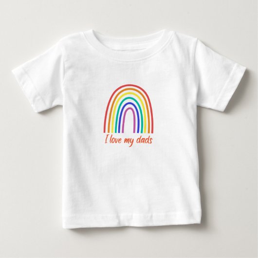 T-shirt Pour Bébé J'aime mon bébé papas (Devant)