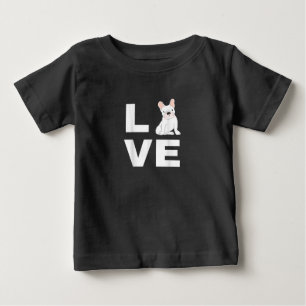 T-shirt Pour Bébé j'aime mon cadeau amoureux des chiens français fra