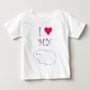 T-shirt Pour Bébé J'aime mon cobaye