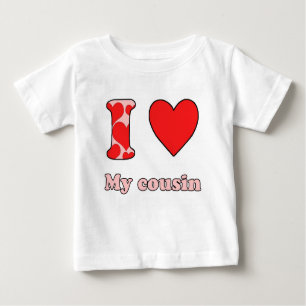 T-shirt Pour Bébé J'aime mon cousin