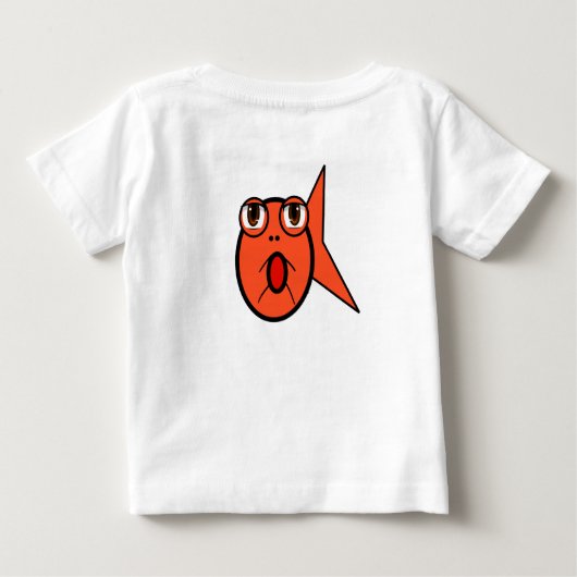 T-shirt Pour Bébé J'aime mon Gold Fish (Dos)