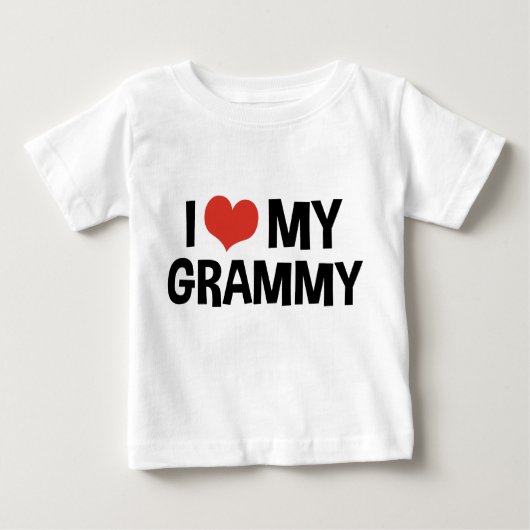 T-shirt Pour Bébé J'Aime Mon Grammy (Devant)