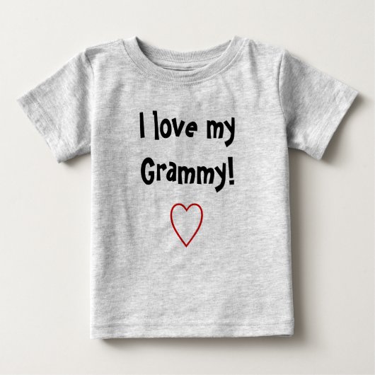 T-shirt Pour Bébé J'aime mon Grammy (Devant)