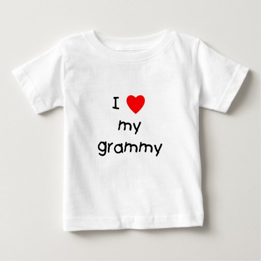 T-shirt Pour Bébé J'aime mon Grammy (Devant)
