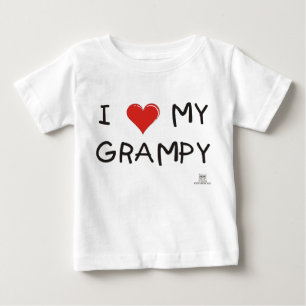T-SHIRT POUR BÉBÉ J'AIME MON GRAMPY