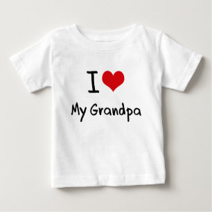 T-shirt Pour Bébé J'aime mon grand-papa