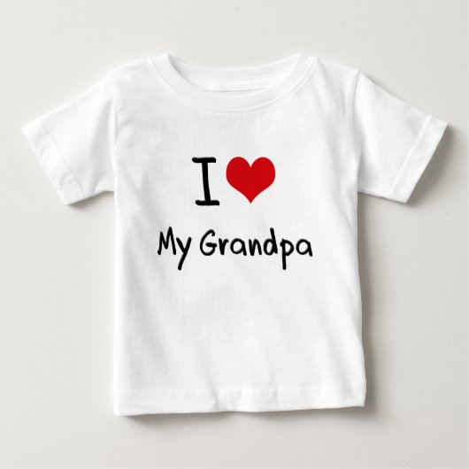 T-shirt Pour Bébé J'aime mon grand-papa (Devant)