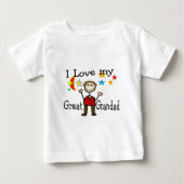 T-shirt Pour Bébé J'Aime Mon Grand-Père (Devant)