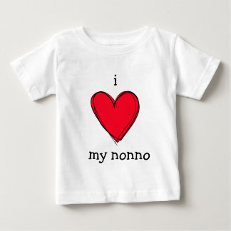 T-shirt Pour Bébé j'aime mon grand-père italien nonno