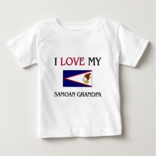 T-shirt Pour Bébé J'Aime Mon Grand-Père Samoan