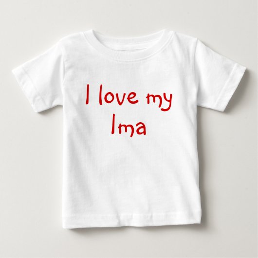 T-shirt Pour Bébé J'aime mon Ima (Devant)