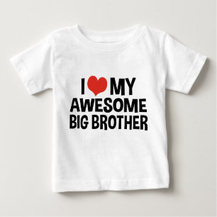 T-shirt Pour Bébé J'Aime Mon Magnifique Grand Frère