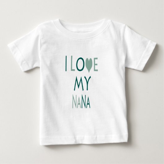 T-shirt Pour Bébé J'Aime Mon Nana Toddler Tee (Devant)