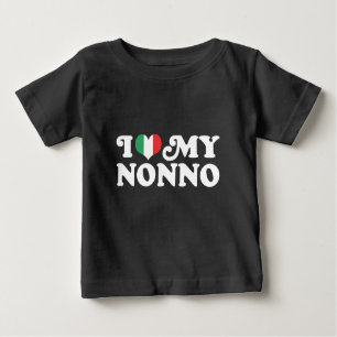 T-shirt Pour Bébé J'Aime Mon Nonno