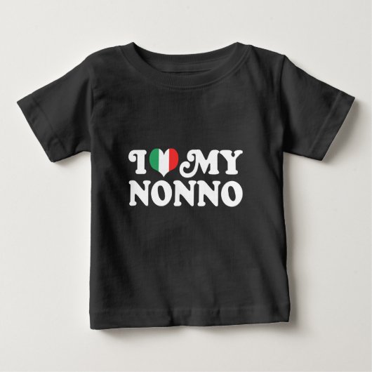 T-shirt Pour Bébé J'Aime Mon Nonno (Devant)