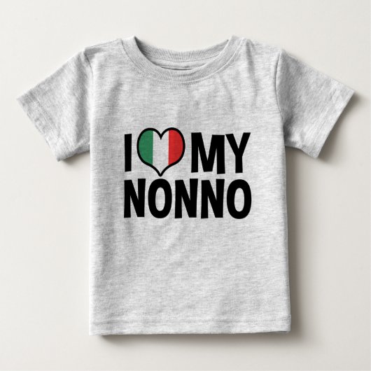 T-shirt Pour Bébé J'Aime Mon Nonno (Devant)