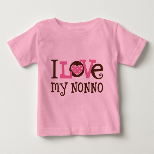 T-shirt Pour Bébé J'aime mon Nonno (Devant)